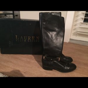 Black Ralph Lauren riding boots